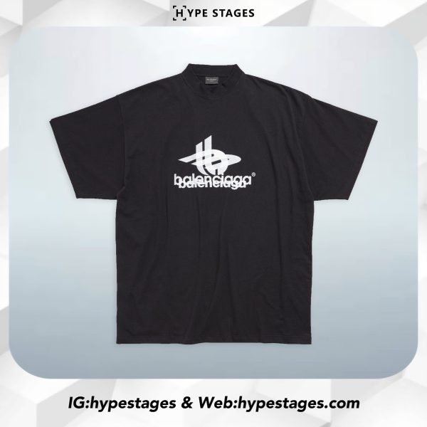 BALENCIAGA LAYERED DOUBLE LOGO TEE