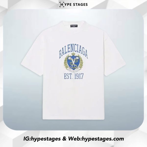 BALENCIAGA LOGO CREST PRINT TEE