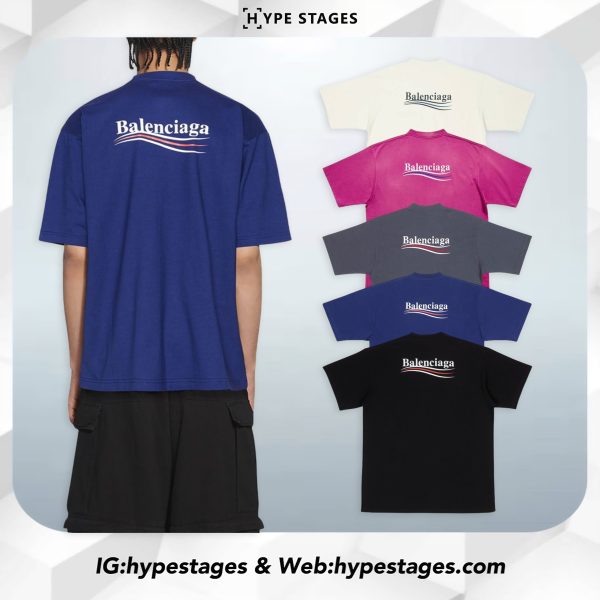 BALENCIAGA WAVE EMBROIDERY TEE