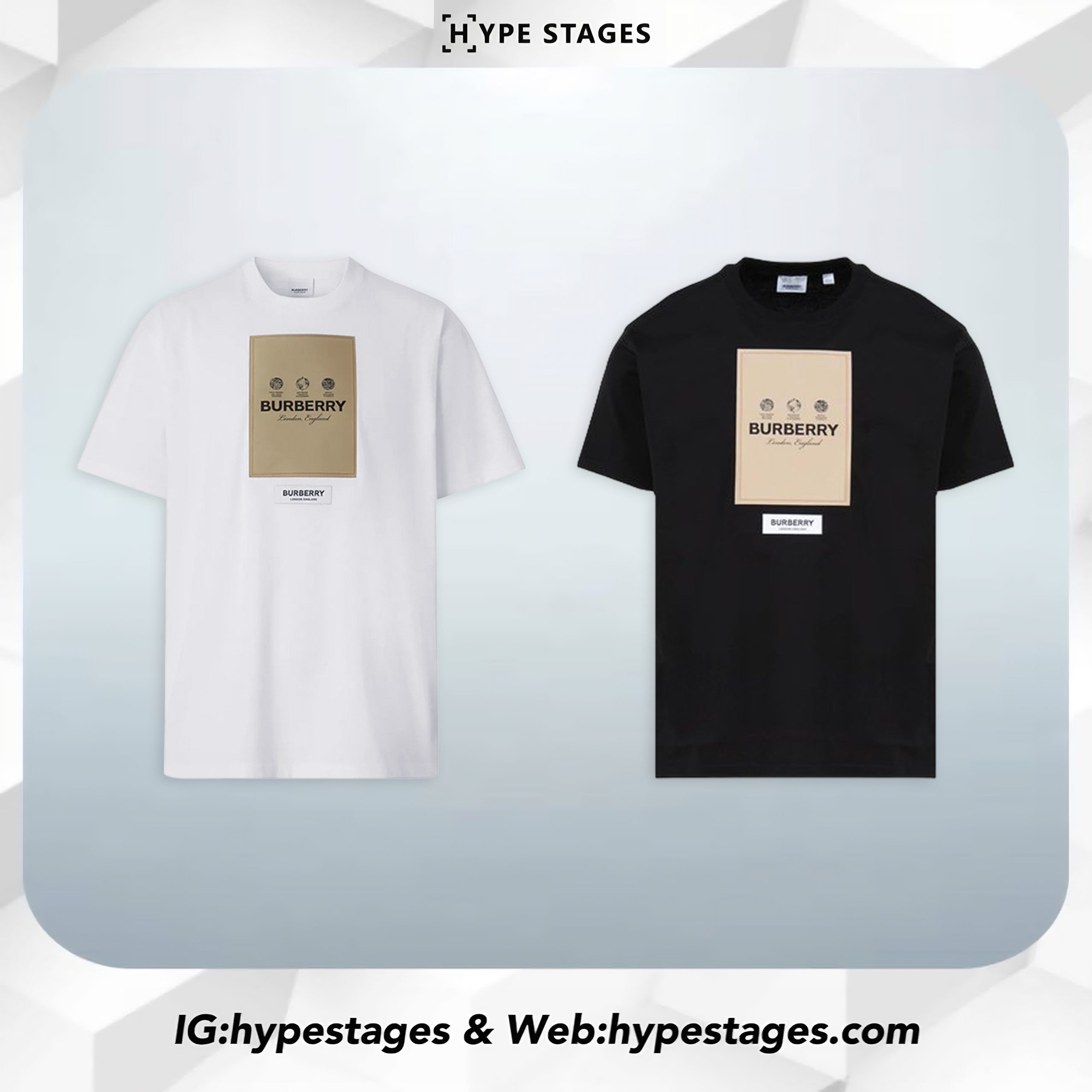 BURBERRY LABEL APPLIQUÉ COTTON TEE