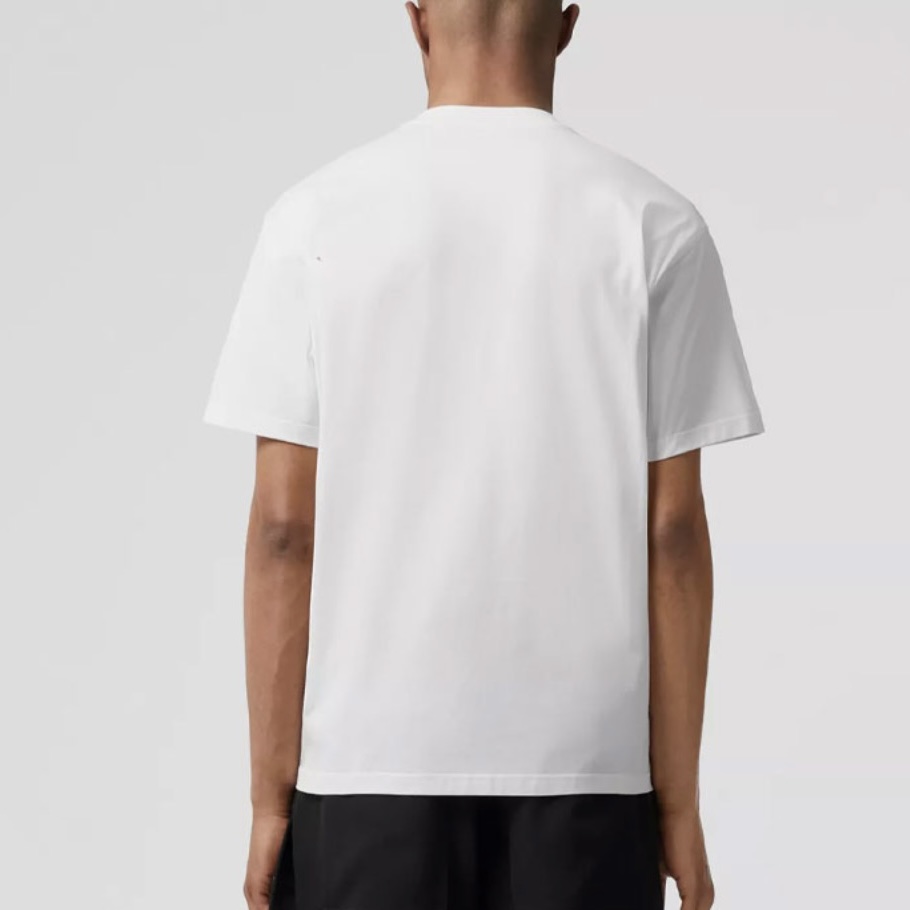 BURBERRY LABEL APPLIQUÉ COTTON TEE - Image 4