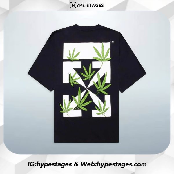 OFFWHITE WEED ARROWS OVERSIZE SKATE TEE