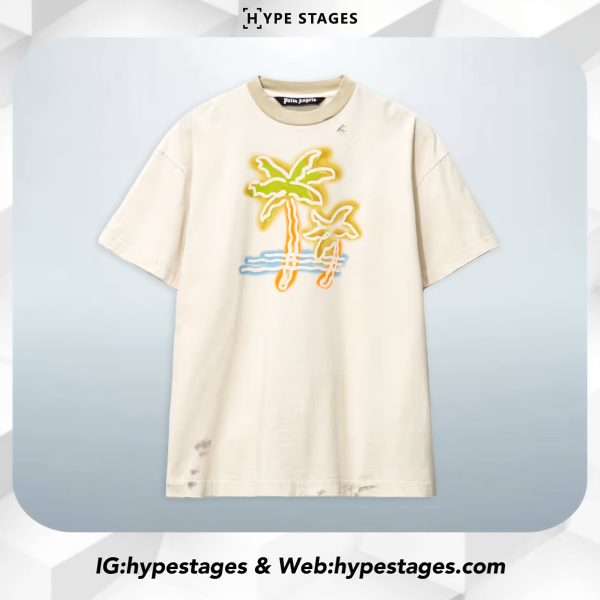 PALM ANGEL NEON LOGO COCONUT TEE