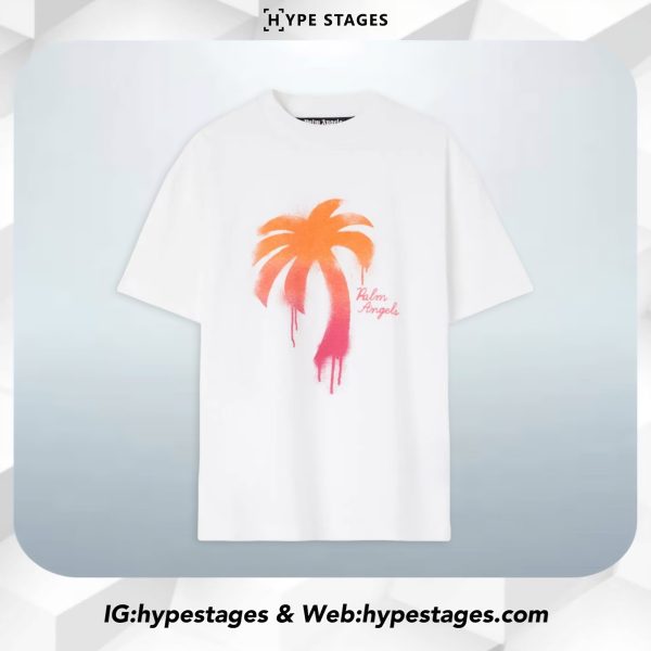 PALM ANGELS FUCHSIA PALM TEE