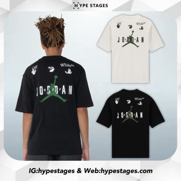 JORDAN X OFFWHITE EMBROIDERY LOGO TEE