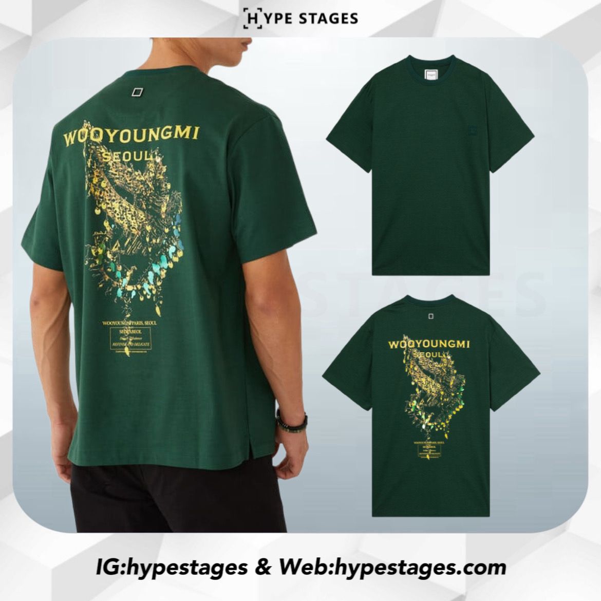 WOOYOUNGMI CROWN BACK LOGO TEE