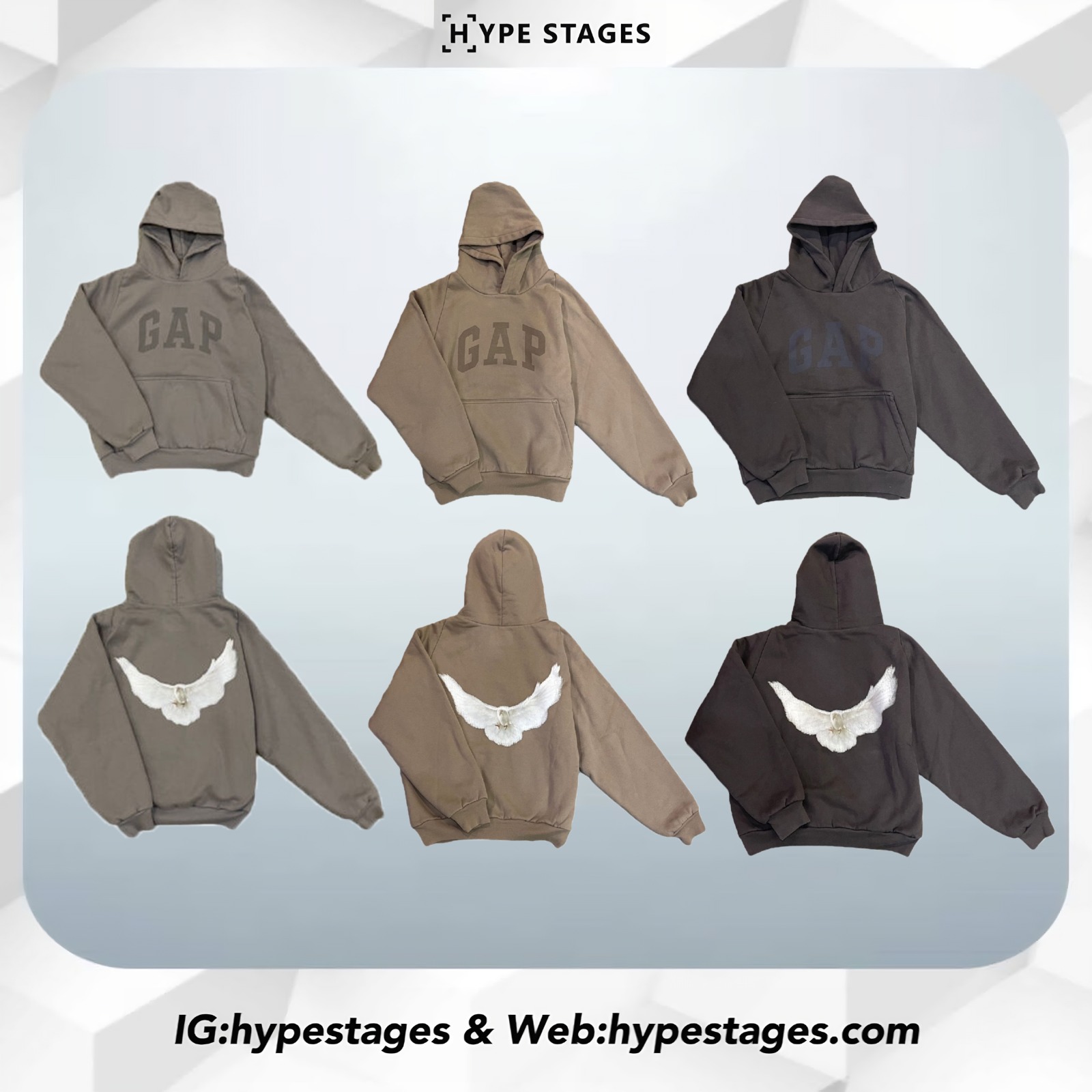 YEEZY X GAP X BALENCIAGA DOVE HOODIE - Hypestages KL & Johor