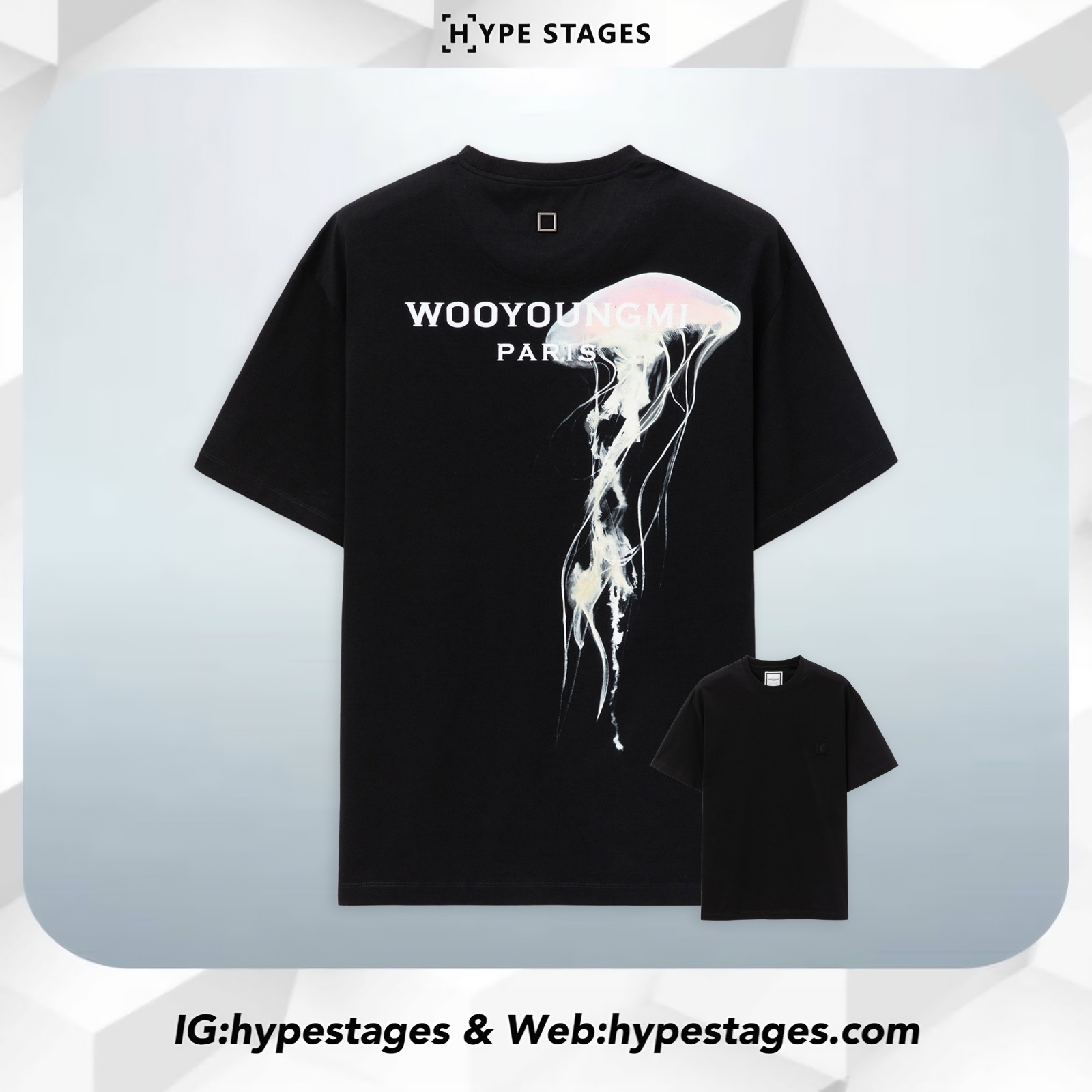 WOOYOUNGMI JELLYFISH BACK LOGO TEE