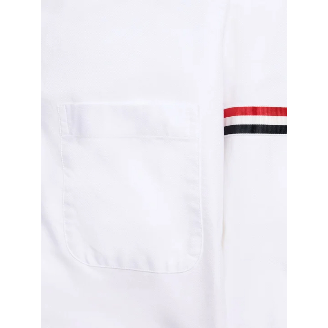 THOM BROWNE THREE STRIPE LONG SLEEVE SHIRT - Image 6
