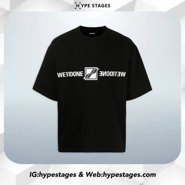 WE11DONE BLACK MIRROR LOGO TEE