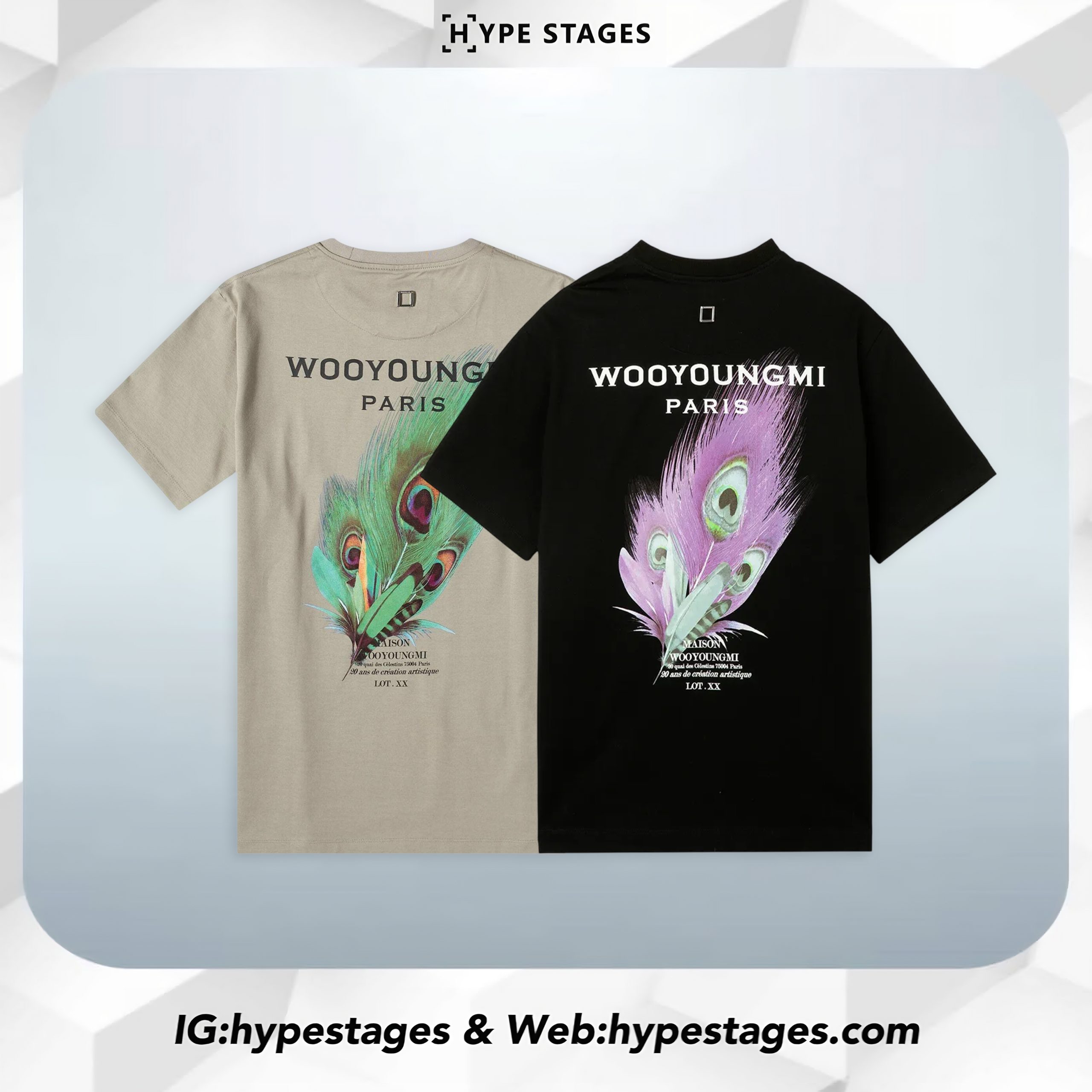 WOOYOUNGMI PURPLE FEATHER TEE
