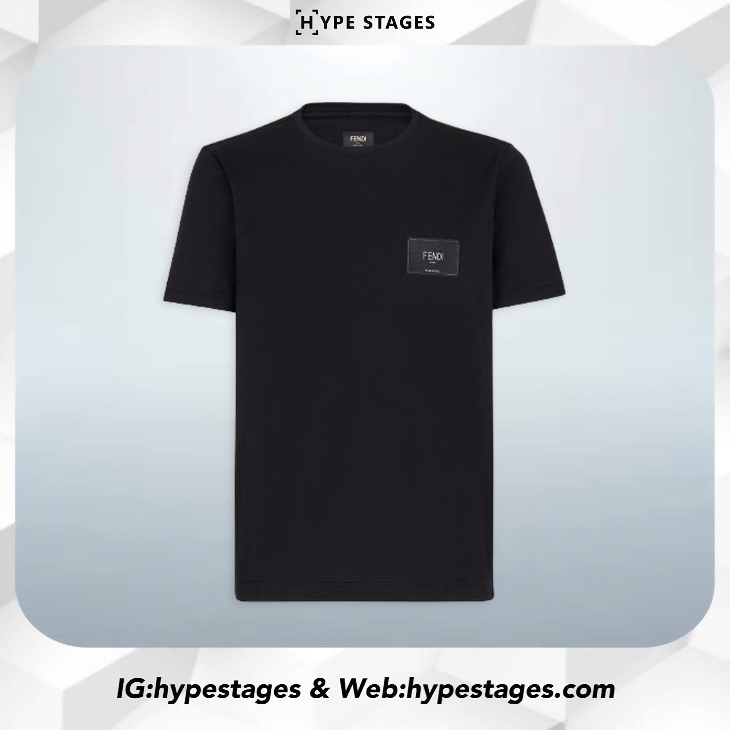 FENDI EMBROIDERY LABEL TEE