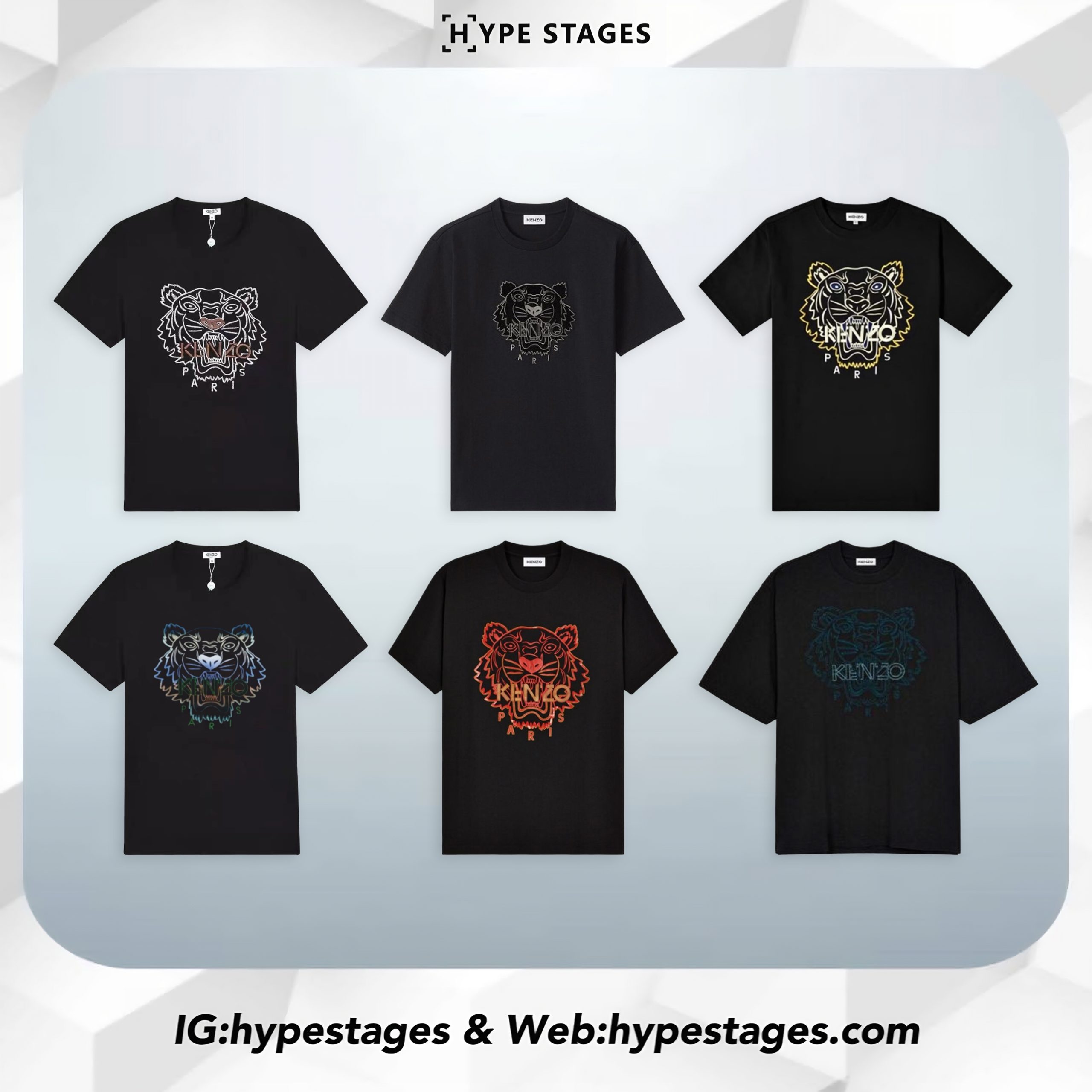 KENZO EMBROIDERY TIGER HEAD TEE