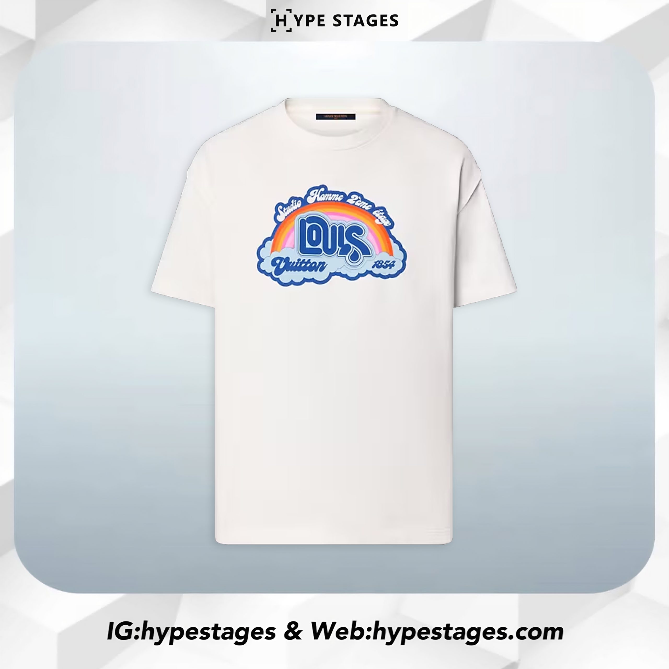LV RAINBOW PRINT TEE