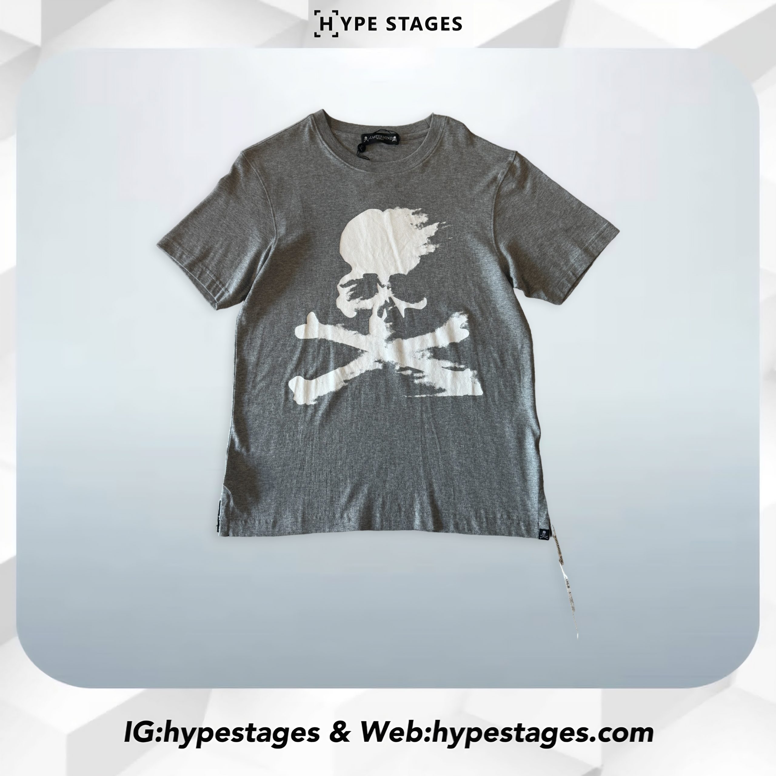 MASTERMIND GREY FADED LOGO TEE