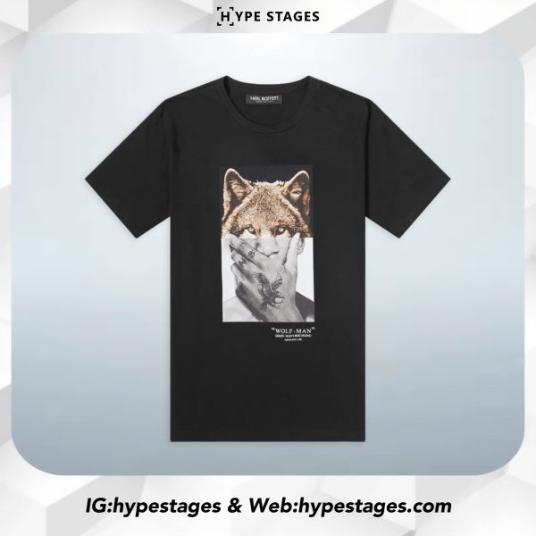 NEIL BARRETT WOLF GRAPHIC TEE