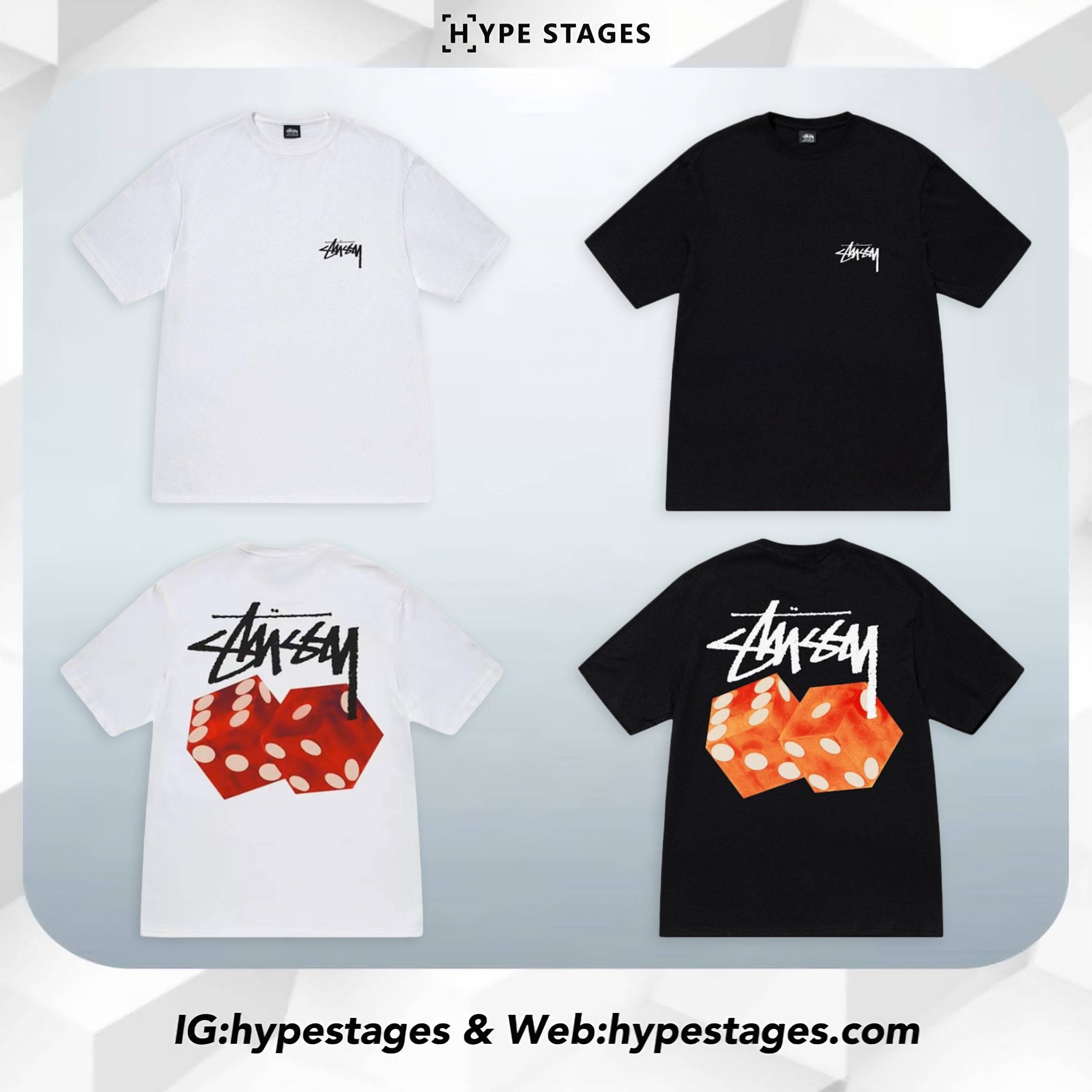 STUSSY DICED OUT TEE