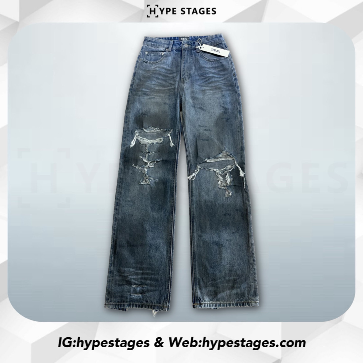 THE 3% DISTRESSED EXCLUSIVE JEANS