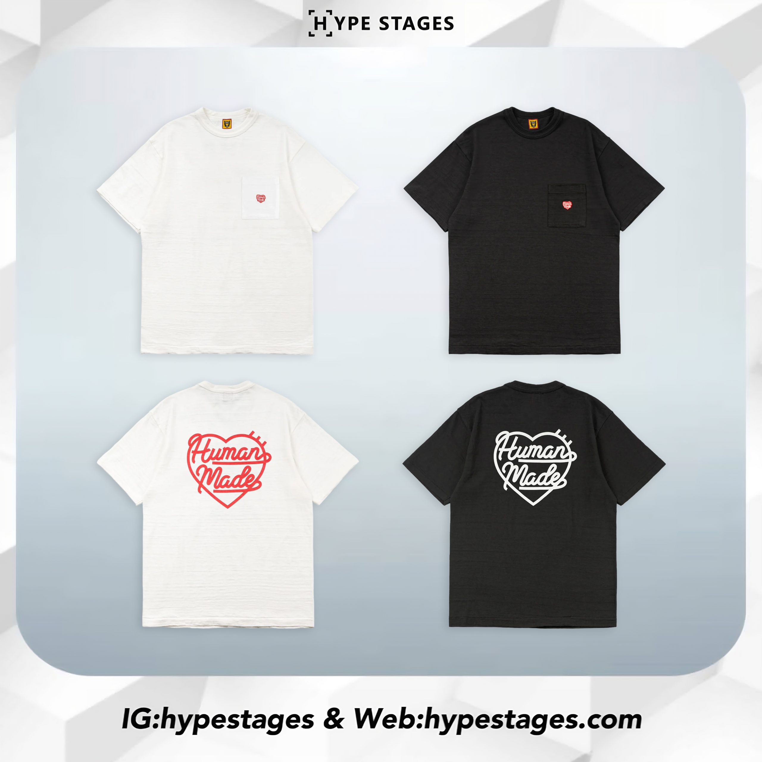 HUMAN MADE HEART BADGE TEE