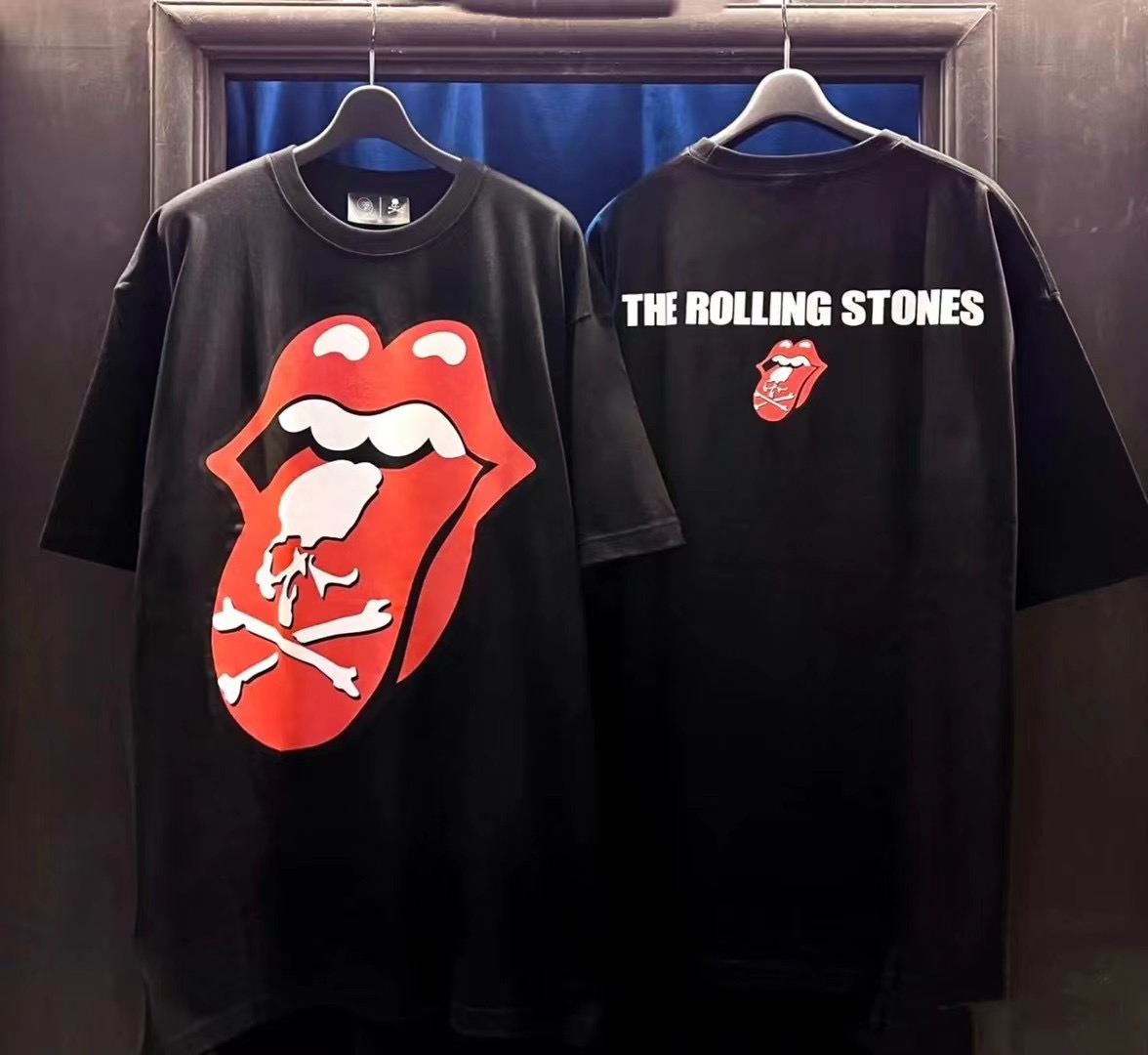 MASTERMIND X ROLLING STONE BIG TONGUE TEE - Image 2