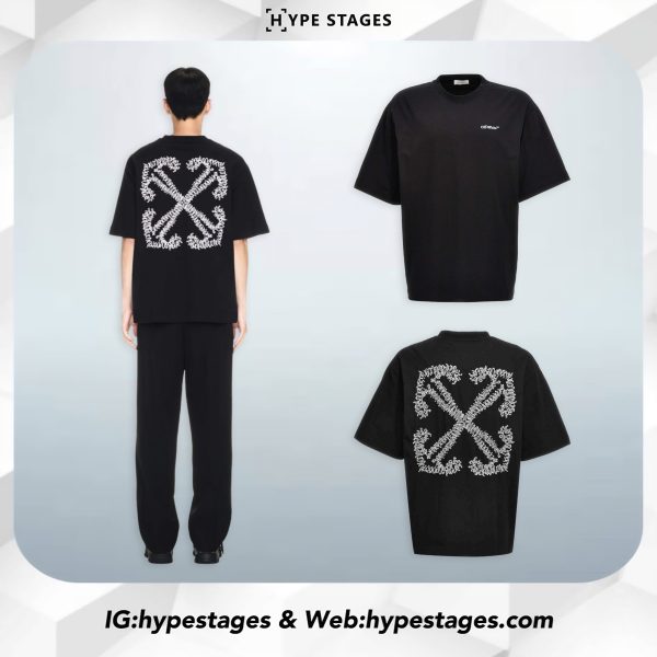OFFWHITE TATTOO ARROW EMBROIDERY TEE