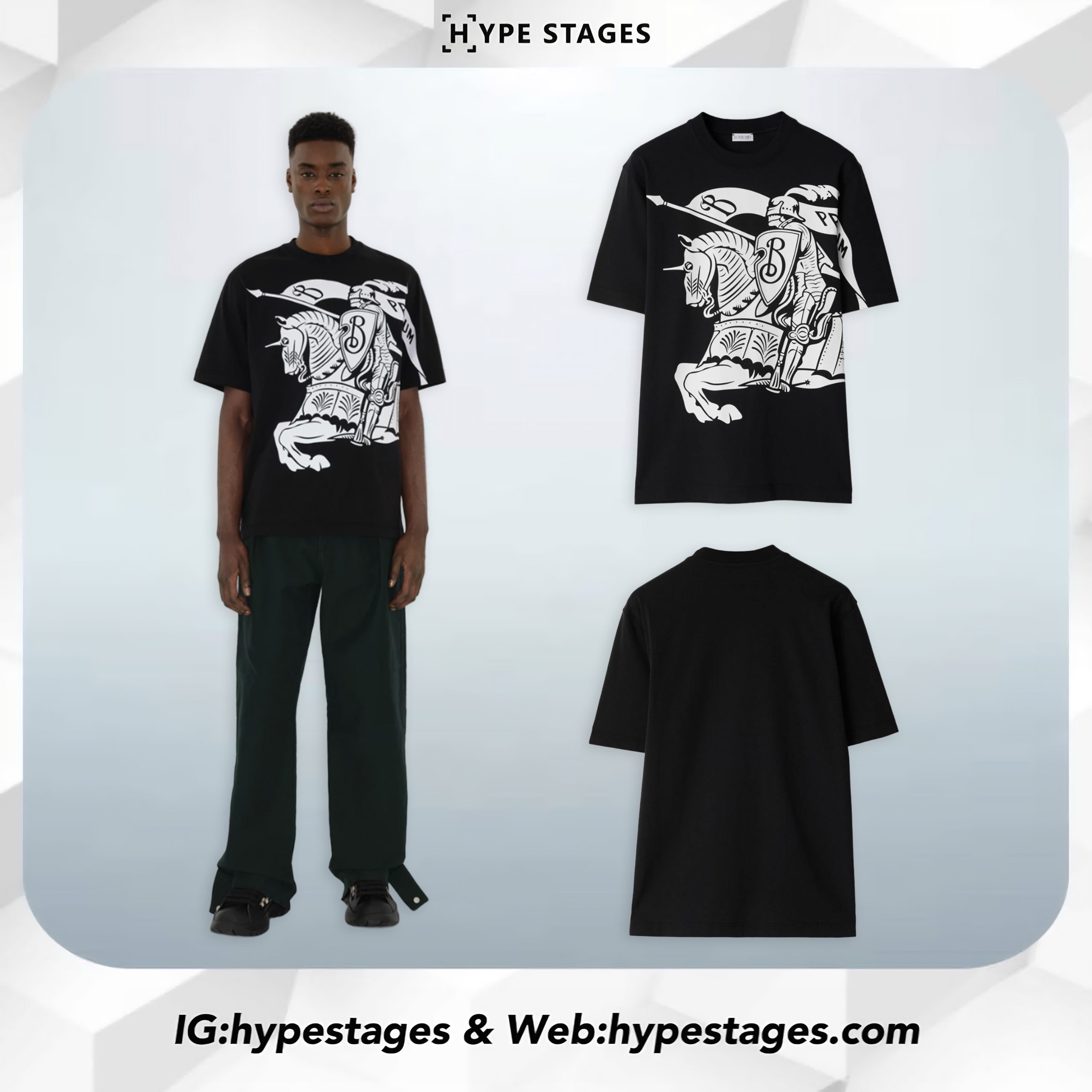 BURBERRY FRONT PRINT EKD TEE