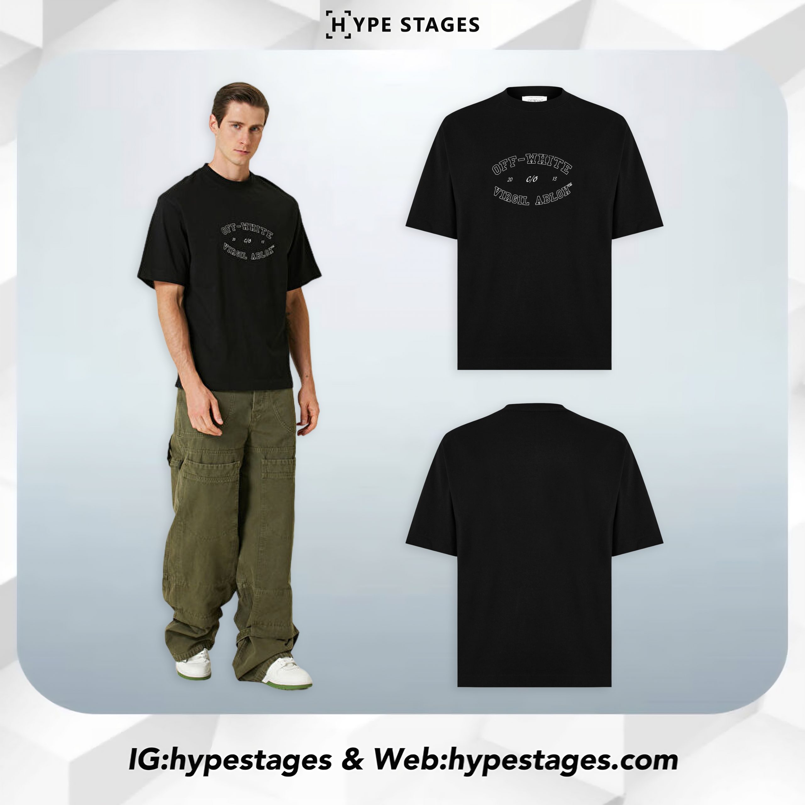 OFFWHITE PRINTED FRONT LOGO TEE