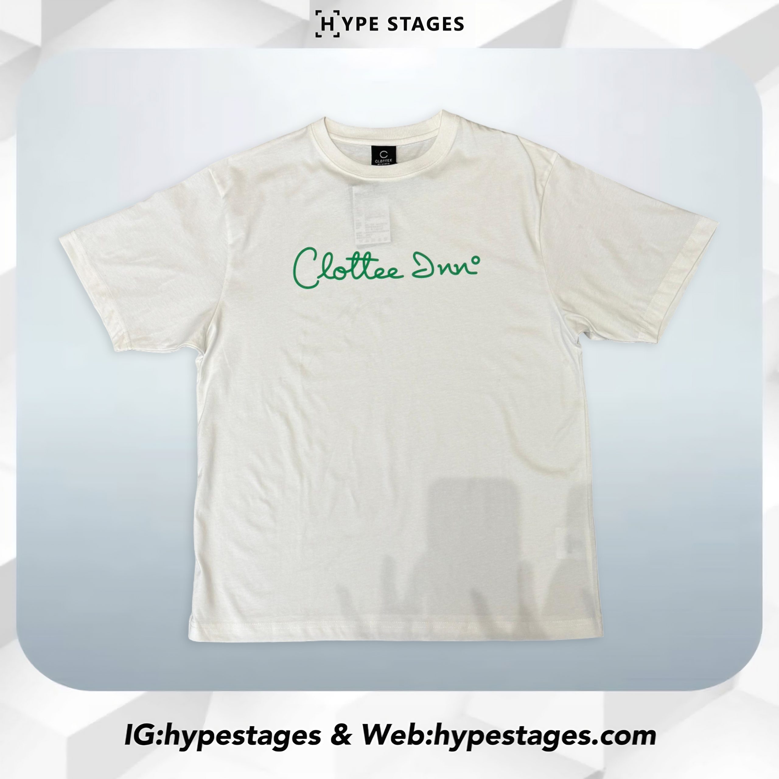 CLOT GREEN WORDING LOGO TEE