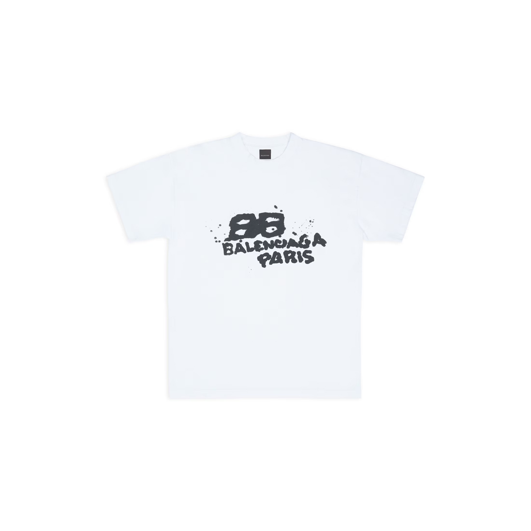 HYPESTAGES | BALENCIAGA HAND DRAWN BB ICON TEE - Black/White