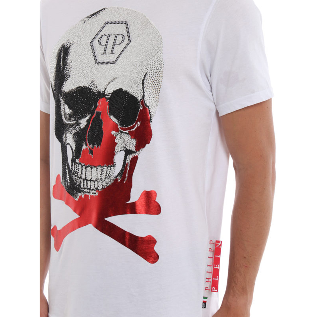 PHILIPP PLEIN PLATINUM CUT SKULL TEE - Image 4