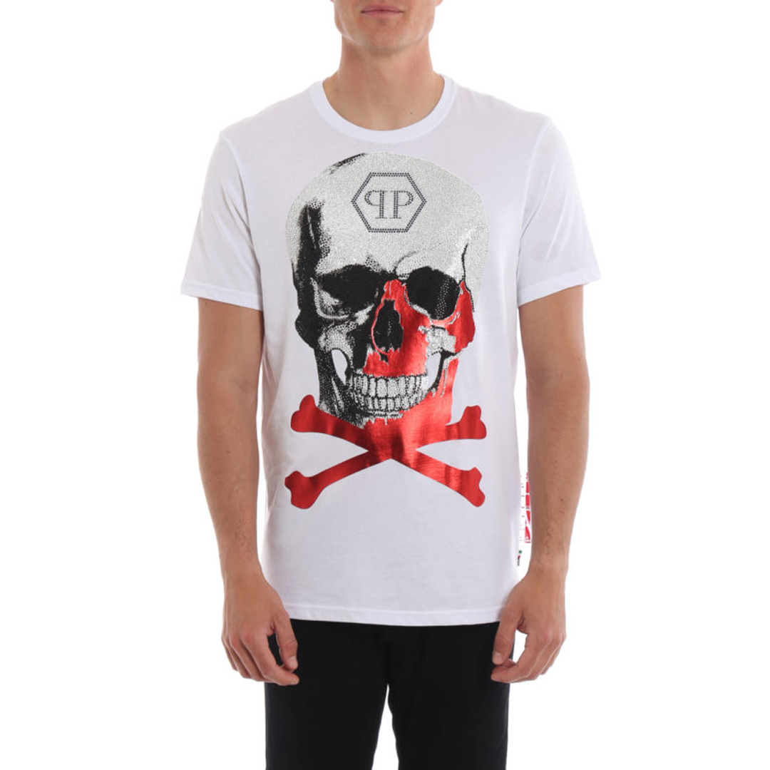 PHILIPP PLEIN PLATINUM CUT SKULL TEE - Image 3