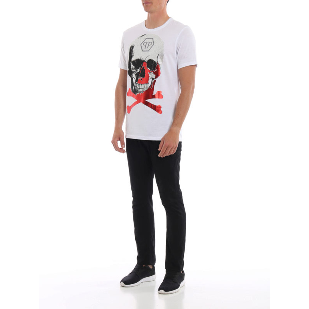 PHILIPP PLEIN PLATINUM CUT SKULL TEE - Image 2