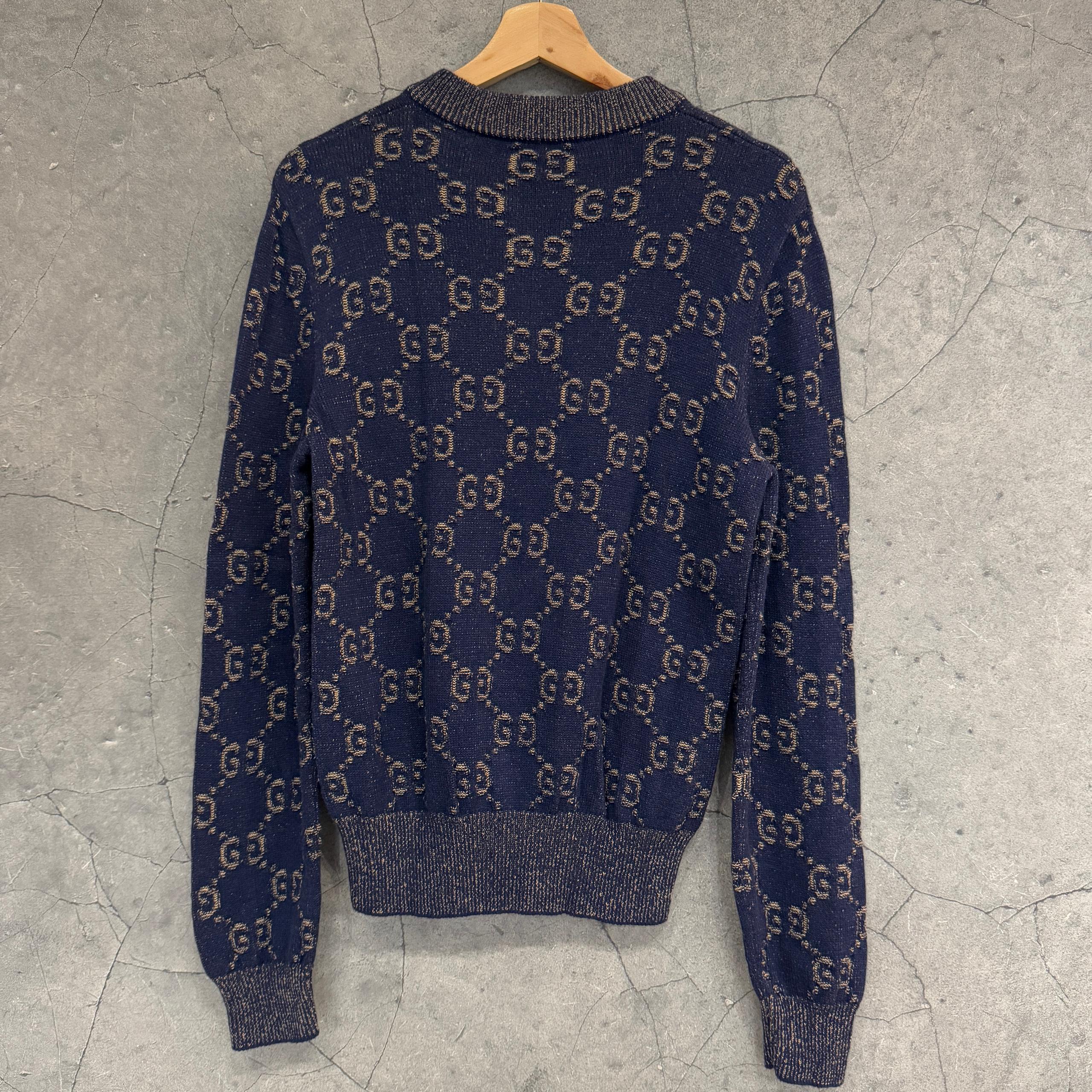 GUCCI GG JACQUARD VNECK SWEATER - USED - Image 4