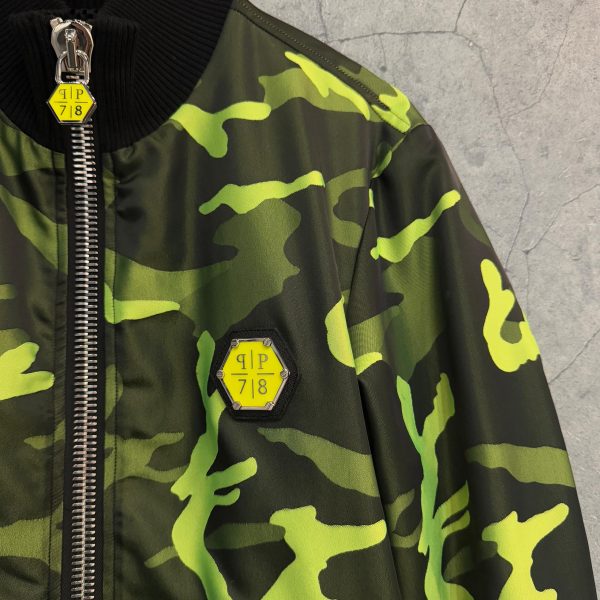 PHILIPP PLEIN GREEN BOMBER JACKET - USED - Image 4