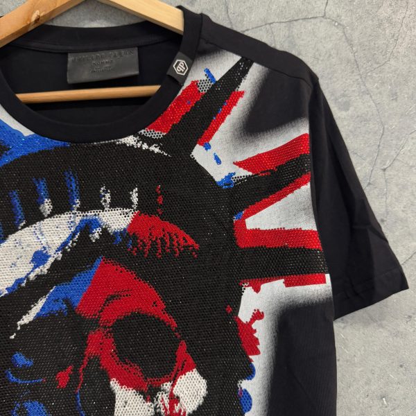 PHILIPP PLEIN LIBERTY SKULL TEE - USED - Image 4