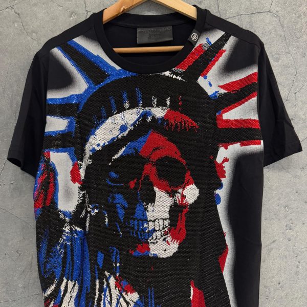 PHILIPP PLEIN LIBERTY SKULL TEE - USED - Image 3