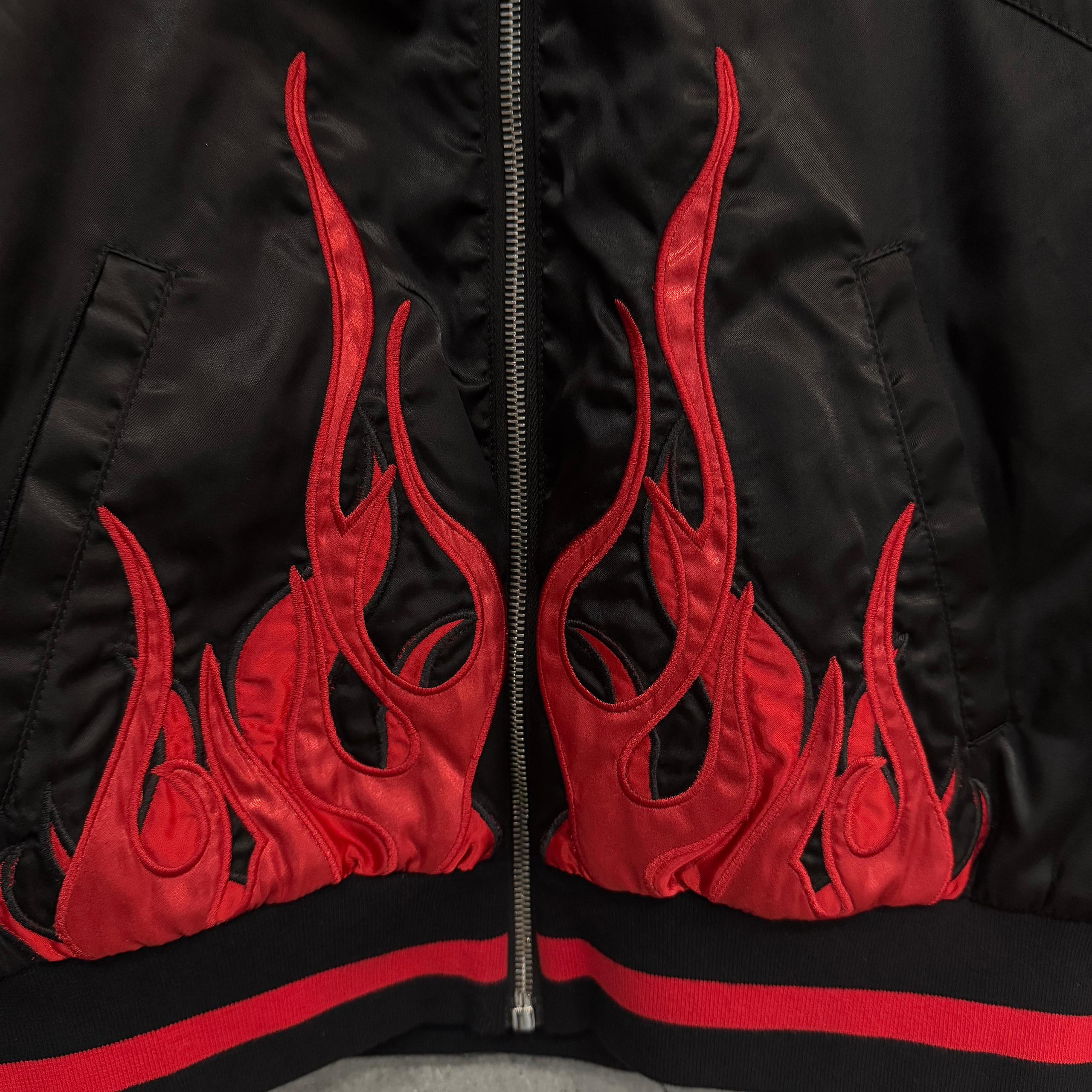 PHILIPP PLEIN RED FLAME BOMBER JACKET - USED - Image 4