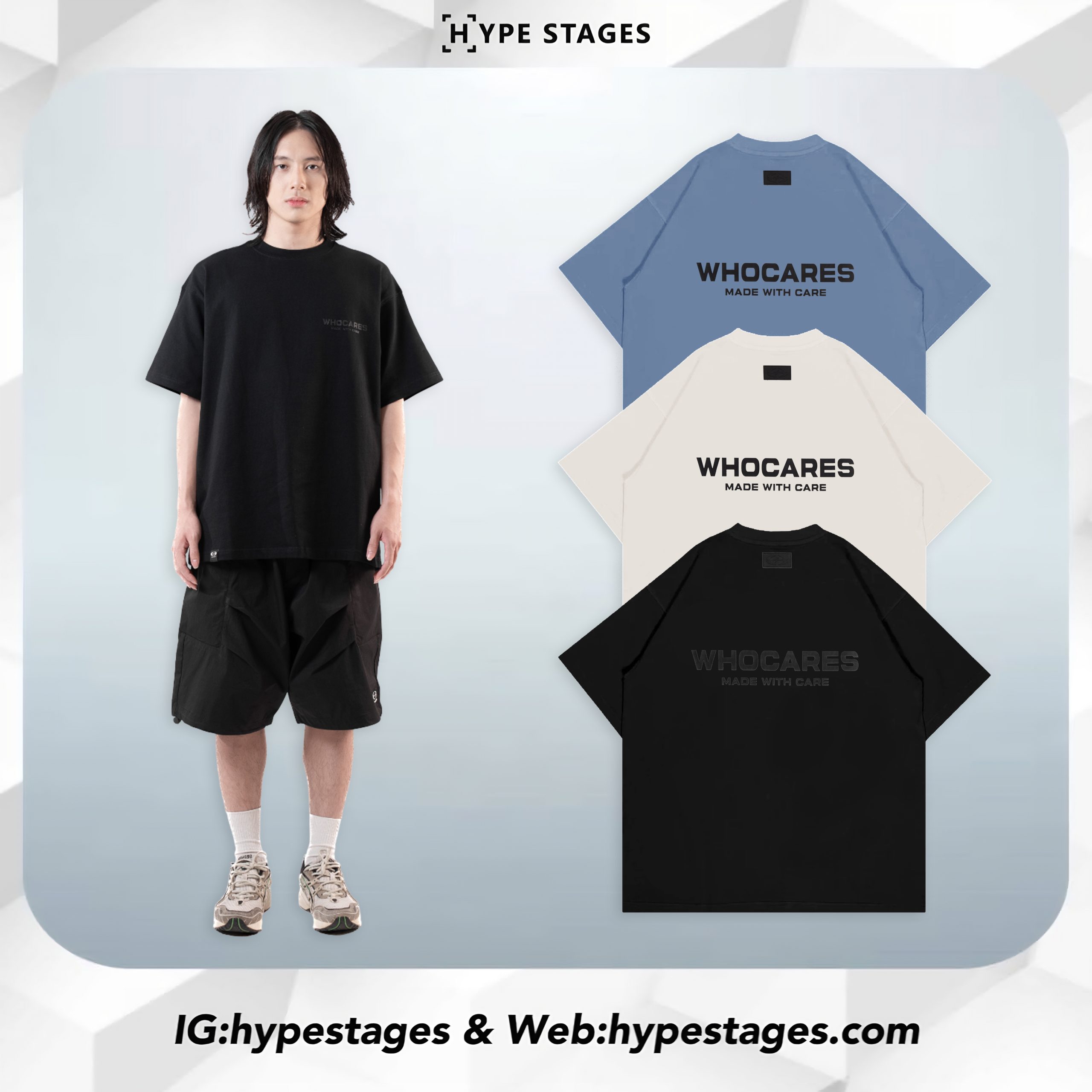 WHOCARES ESSENTIALS LOGO TEE