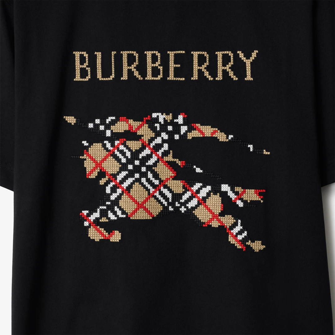 BURBERRY COTTON CROSS STITCH EKD COTTON TEE - Image 6