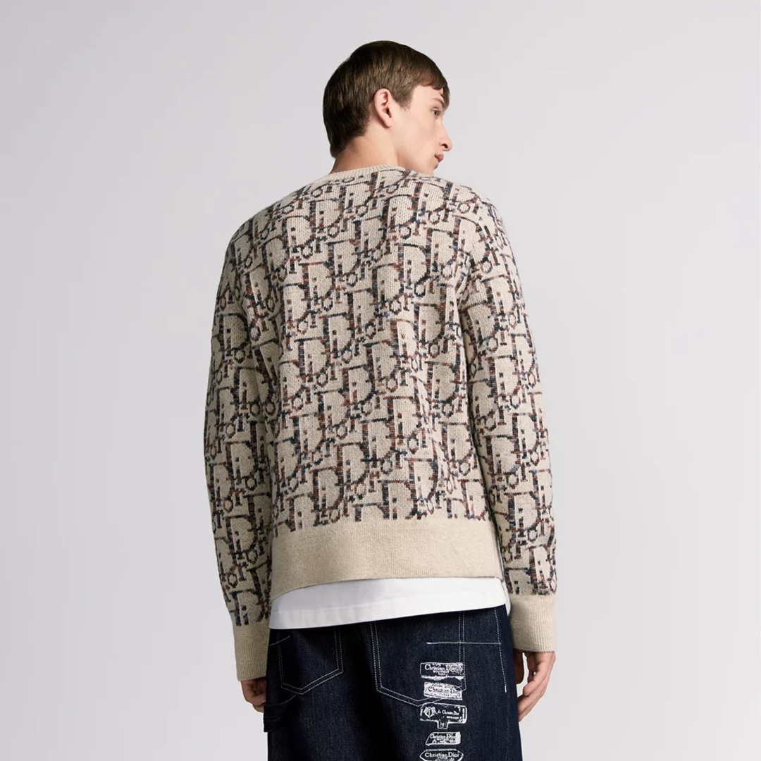 DIOR WOOL JACQUARD OBLIQUE SWEATER - Image 3