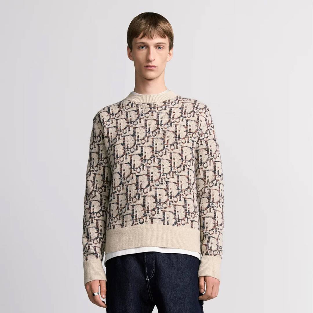 DIOR WOOL JACQUARD OBLIQUE SWEATER - Image 2