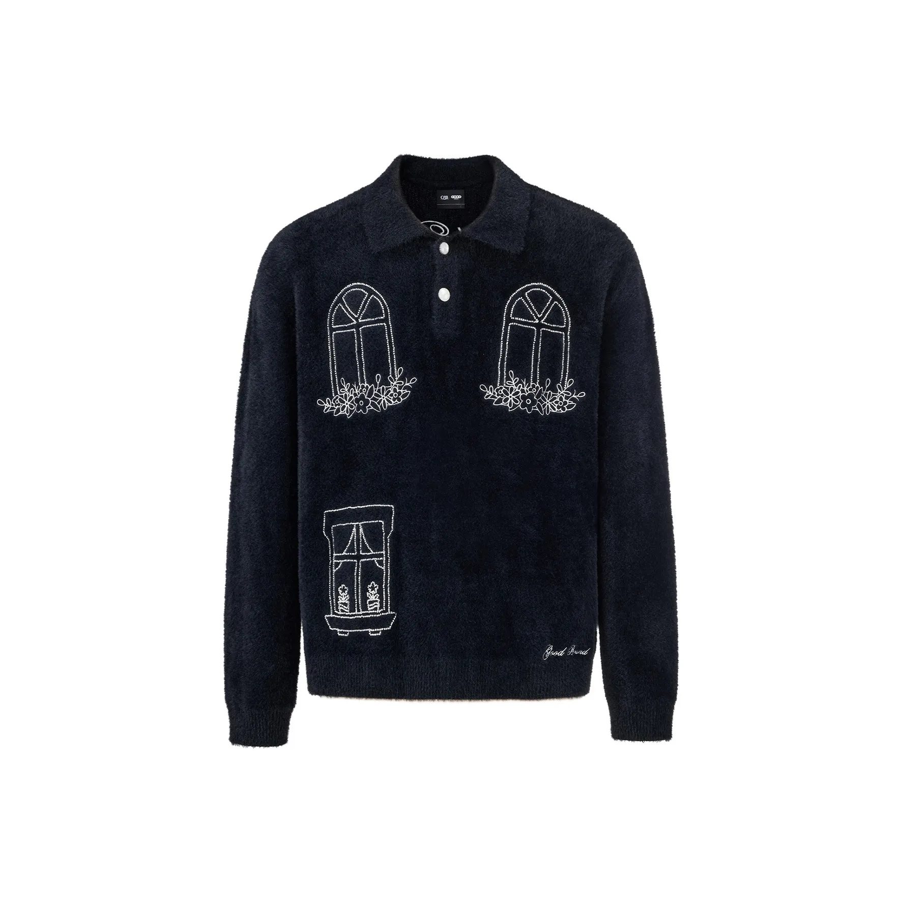 GOODBRAND WINDOW GRAPHIC FUR SWEATER - Image 4