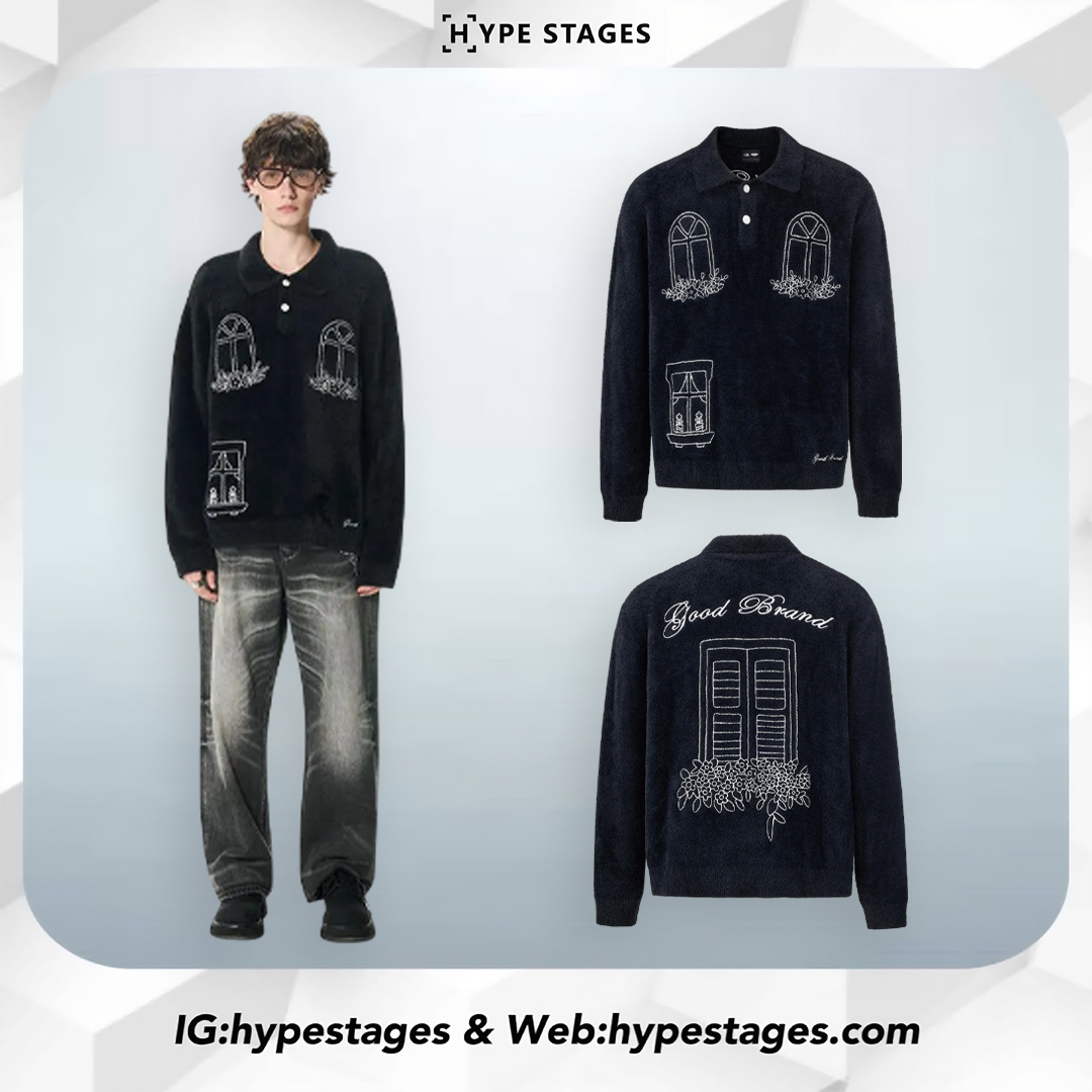 GOODBRAND WINDOW GRAPHIC FUR SWEATER
