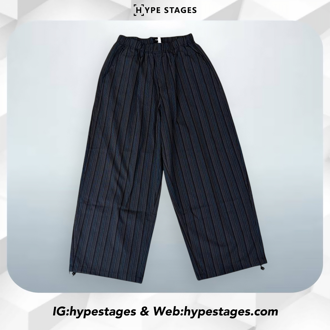 THE 3% BLUE STRIPE DRAWSTRING PANTS