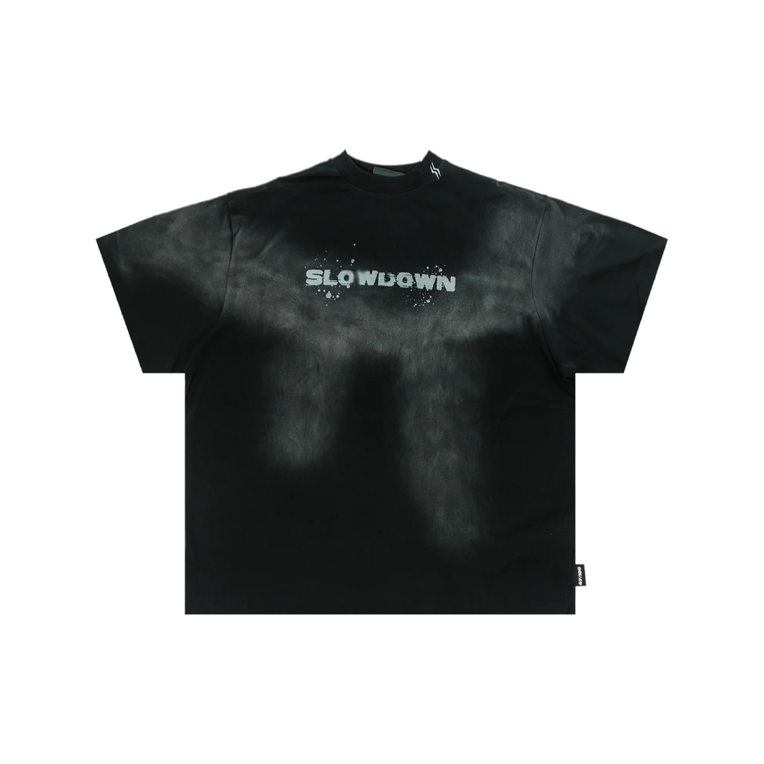 SLOWDOWN WASHED INK SPLASH TEE - Image 4