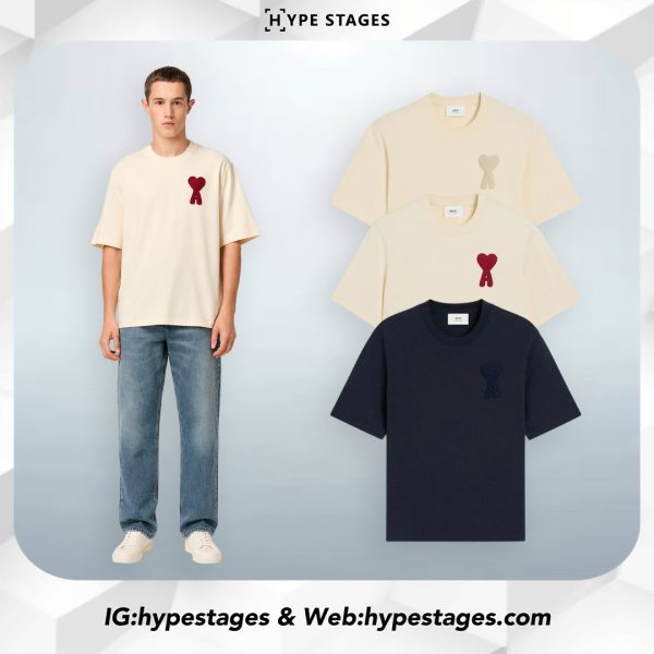 AMI PARIS COTTON PATCH TEE