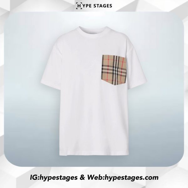 BURBERRY CHECKERED SIDE POCKET TEE