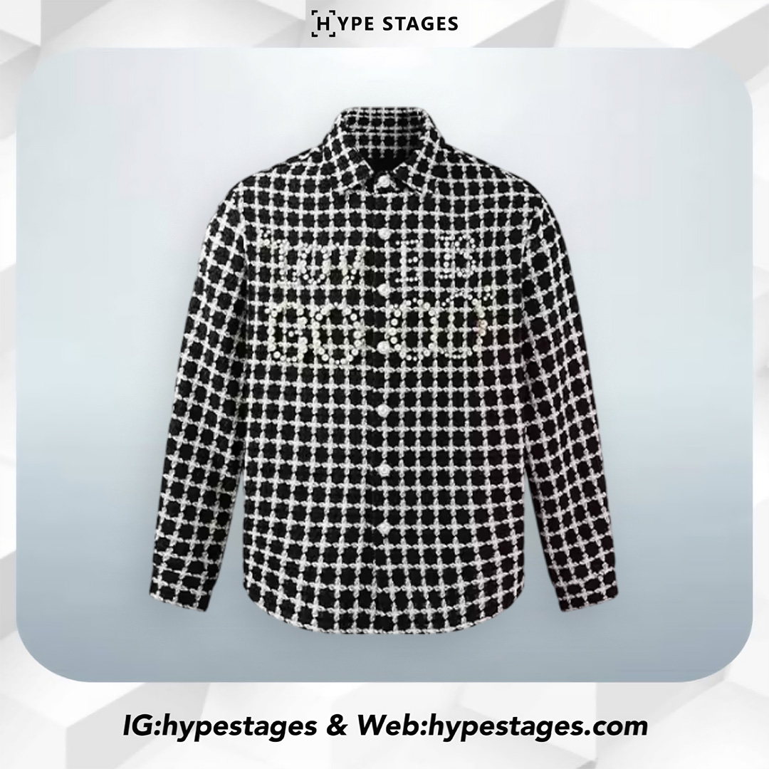 GOODBRAND TWEED PEARL LOGO SHIRT