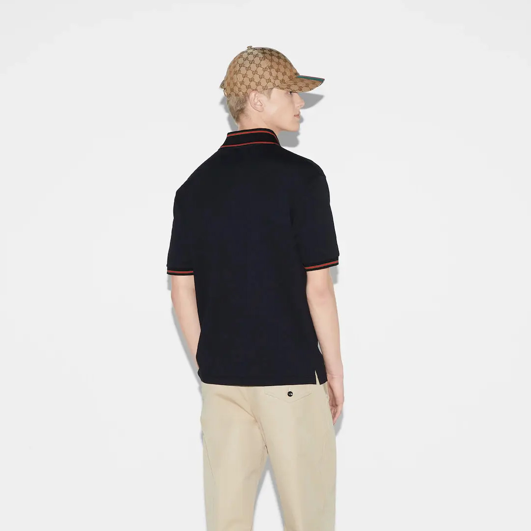 GUCCI COTTON PIQUET POLO SHIRT - Image 3