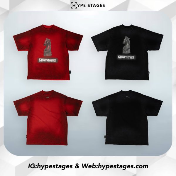 SLOWDOWN FADED SLURRY STONE TEE